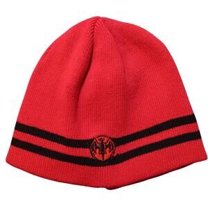 Bacardi Knit Beanie Mens Cap Hat One Size Red & Black "Bacardi Together"
